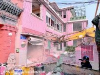 常熟2019年苏州拆除违建锤!金鸡岭三层别墅开拆